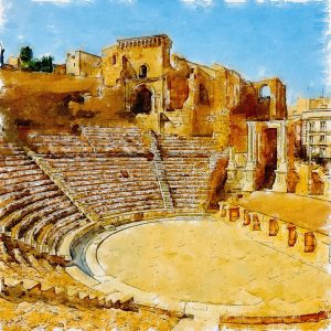 Camino de Santiago del Sureste, etapa 1 de Cartagena a Corvera con vistas al puerto y casco histórico.